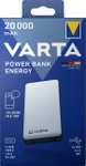 VARTA Power Bank 20000mAh, Powerbank Energy mit 4 Anschlüssen (1x Micro USB, 2x USB A, 1x USB C) (/Otto flat)