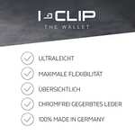 I-CLIP Original Mini Wallet mit Geldklammer - Pure Schwarz für 28€ | Carbon Schwarz 29,90€ [Geldbörse/Kartenetui - Leder] [Prime]