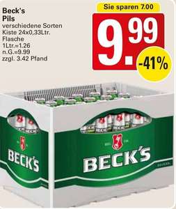 Beck's Pils Kiste 24x0,33Ltr. Flasche Edeka zzgl. Pfand