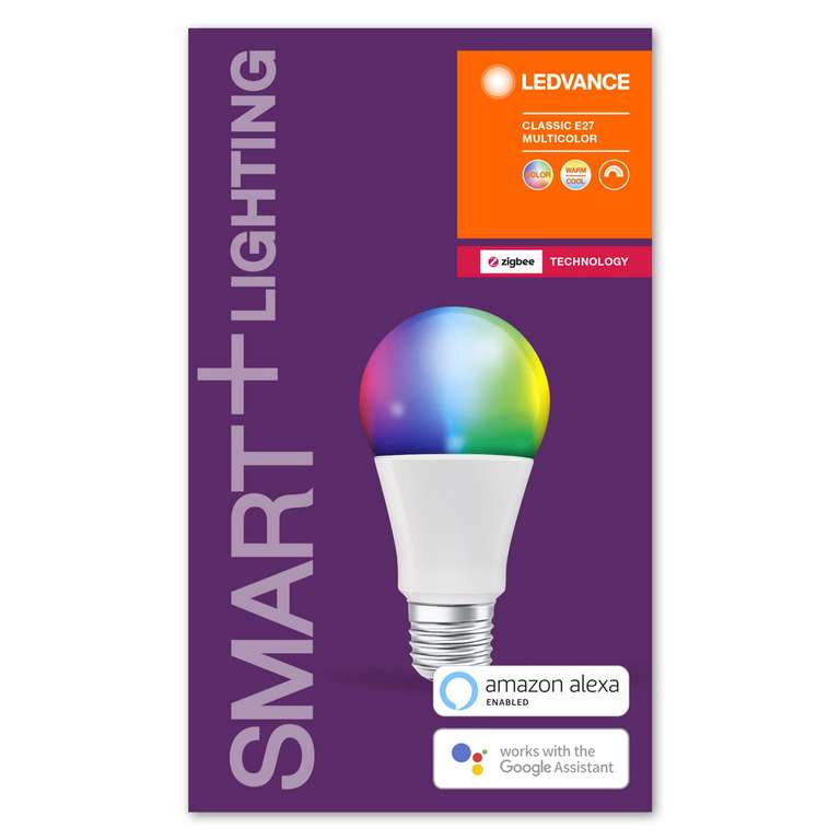 (Prime) LEDVANCE Smart+ LED RGB, ZigBee, 4'er Pack mit E27 Sockel