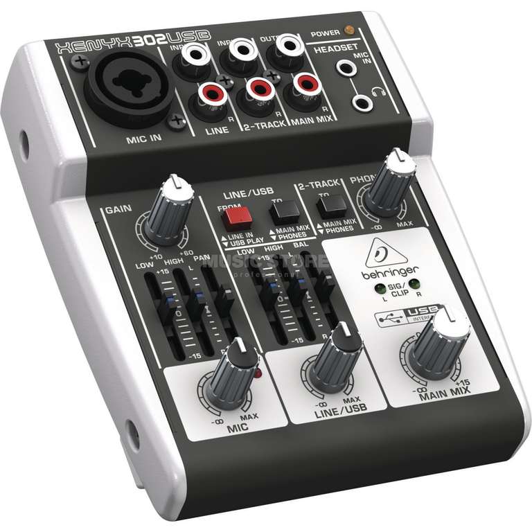 Behringer XENYX 302USB, Analogmischer mit USB Audio-Schnittstelle, inkl. Aufnahme- und Bearbeitungssoftware [Musicstore/Amazon]
