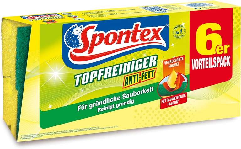 6er Pack Spontex Topfreiniger Schwamm Anti-Fett für 1,80€/ Pattex Kintsuglue Flexible Knete, stark & leicht formbar, Klebepaste 3€ (Prime)