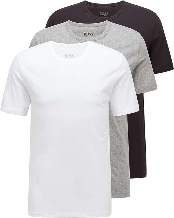 6er Pack BOSS Herren R-Neck T-Shirt, Classic Mix (weiß, grau, schwarz) 2 x 3er Pack M-XXL