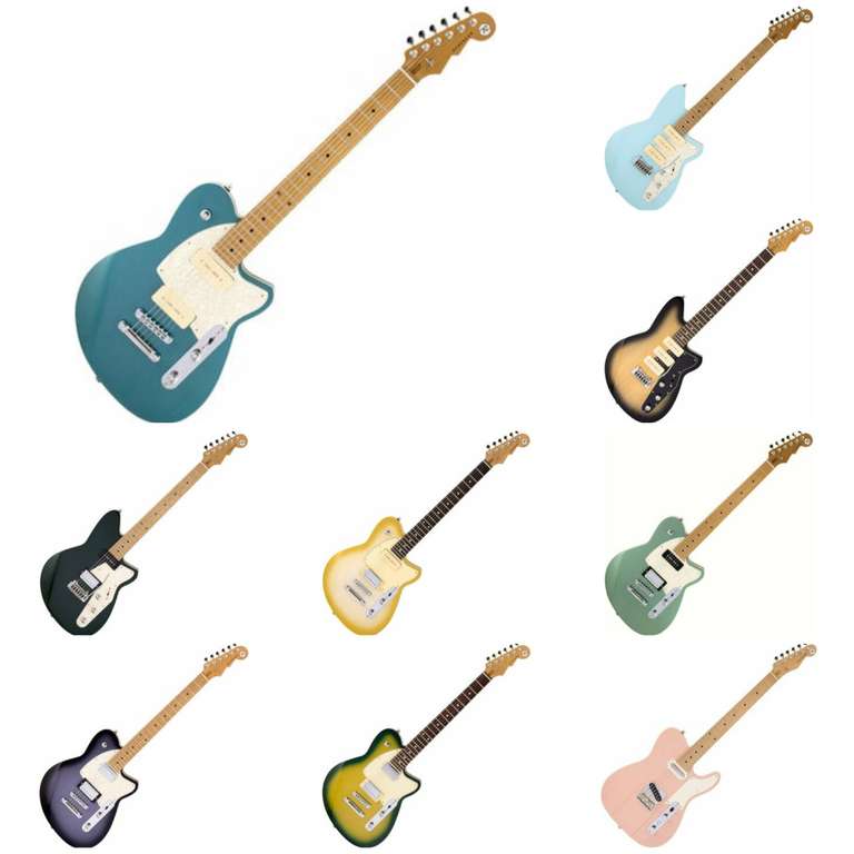 Reverend Guitars E-Gitarren Sammeldeal (7), z.B. Reverend Guitars Charger 290 E-Gitarre, Farbe Deep Sea Blue für 794,50€€
