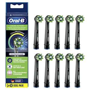 Oral-B CrossAction Aufsteckbürsten für elektrische Zahnbürste, 10 Stück, Black Edition / 5er AMAZON SPARABO