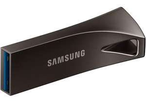 Samsung BAR Plus 256GB Typ-A 400 MB/s USB 3.1 Flash Drive Titan Gray (MUF-256BE4/APC) robusten Metallgehäuse (PRIME)
