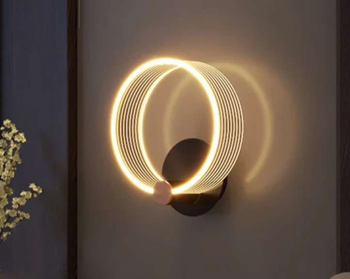 LED-Wandleuchte aus Metall mit Acryl
