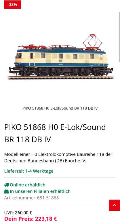 PIKO H0 Expert Dampflok BR 78 DB 50602 / 50600