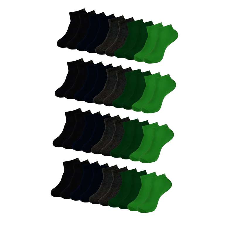 20 Paar Unisex Sneaker Socken von One Strange Rock (9 verschiedene Sets mit verschiedenen Farben, Gr. 35 - 50, 78% Baumwollanteil)