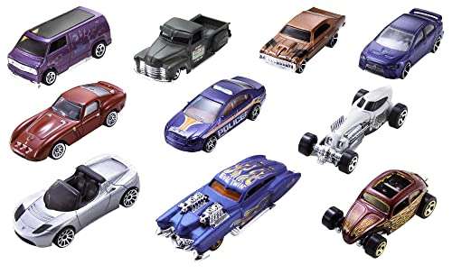 Hot Wheels 54886 - 1:64 Die-Cast Auto Geschenkset, 10 Spielzeugautos (Prime)
