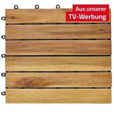 [ROLLER] Holzfliese (Acacia Mangium Holz, Design gerade oder Würfel/IKEA RUNNEN) 30x2,4x30cm -50%