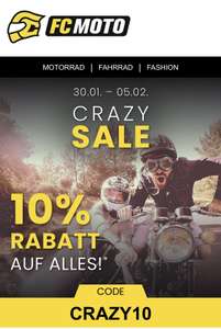 (Online) FC-Moto: „Crazy Sale“ 10% auf alles