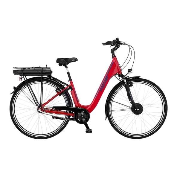 Fischer Cita 1.0 Elektrofahrrad - Citybike / E-Bike - Tiefeinsteiger 28 Zoll, 317Wh Akku / Farbe rot