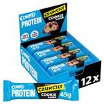 Angebot des Tages: Corny Protein Crunchy Cookie Flavor, 30% Protein, Eiweißriegel ohne Zuckerzusatz, Großpackung 12x45g PRIME