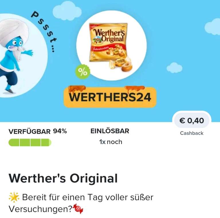 [Marktguru | Penny] Werther’s Original für effektiv 0,89€ dank Promo-Code