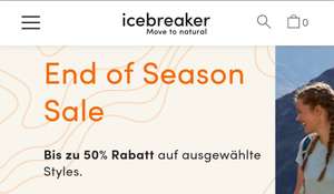 Icebreaker end of season sale (bis 50%)