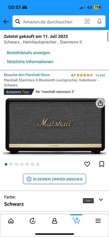 Marshall Stanmore II - Schwarz (Prime)