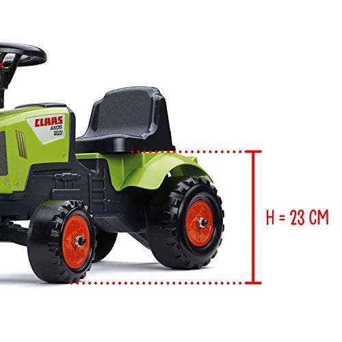 Rutscherfahrzeug - Falk Traktor Claas für Kinder von ca. 1 bis 3 Jahren, max. Tragkraft 25 kg; inkl. abnehmbarem Anhänger