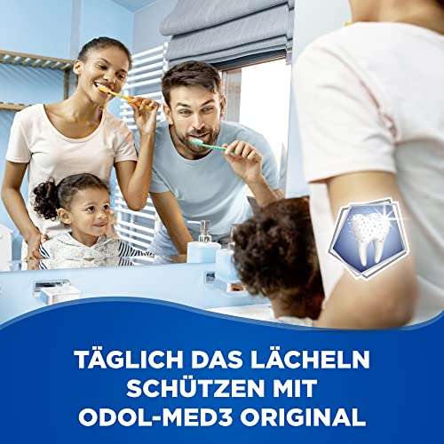 Odol-med3 Original Zahnpasta, Zahncreme mit 3in1 Schutz für starke Zähne, gesundes Zahnfleisch und frischen Atem, 75 ml [Prime Spar-Abo]