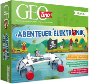 GEOlino - Abenteuer Elektronik Experimentierkasten | ab 8 Jahren | elektronische Bauteile für 17 Projekte | Handbuch (64 Seiten)