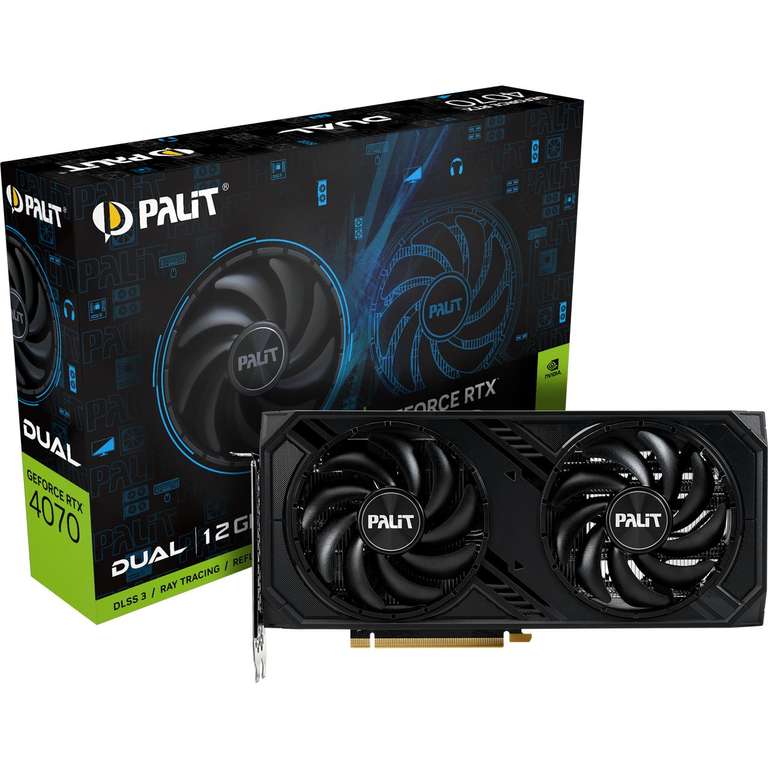 [Mindstar] 12GB Palit Geforce RTX 4070 Dual Aktiv PCIe 4.0 x16 (Retail)