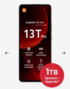 Xiaomi 13T Pro mit 1TB Speicher & Redmi Pad SE mit O2/Vodafone Vertrag ab 710€ --> 290€ unter UVP