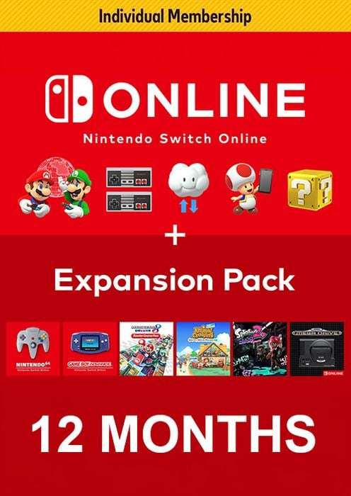 12-monatiges Nintendo Switch Online + Erweiterungspaket-Abonnement