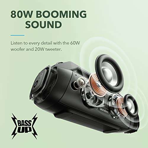 Anker Soundcore Motion Boom Plus, Bluetooth Lautsprecher, 80W, IP67