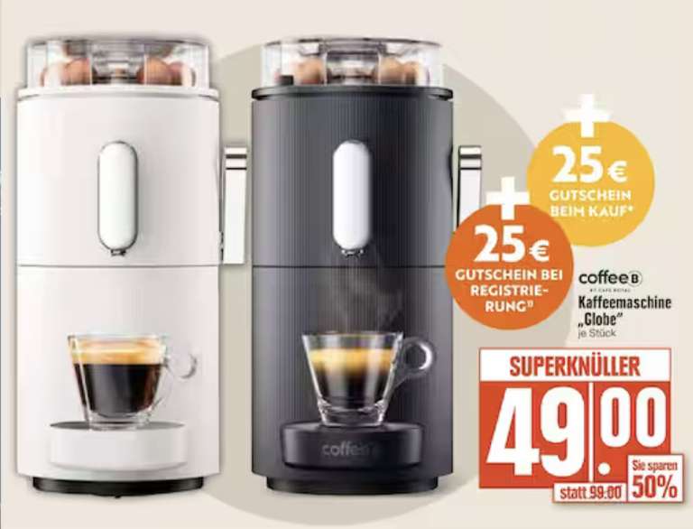 [Edeka] CoffeeB Kapselmaschine Kaffeemaschine Edeka effektiv 0€