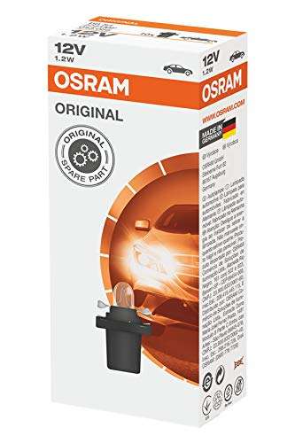 10er Faltschachtel Osram Sockel Sonderlampe B8.5D, 2721MF, 12V, 1,2W (Prime)
