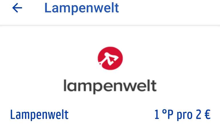 Lampenwelt + Payback und Amex Kombi
