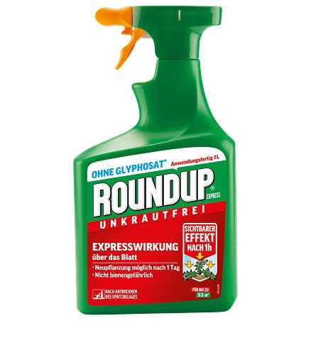[Prime]Roundup Express Unkrautfrei, Unkrautvernichter, zur Bekämpfung von Unkräutern, Gräsern und Moos, 1 Liter Sprühflasche