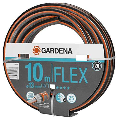 Gardena Comfort FLEX 13 mm (1/2 Zoll), 10 m: Formstabiler, flexibler Gartenschlauch mit Power-Grip-Profil, 25 bar Berstdruck (Amazon Prime)