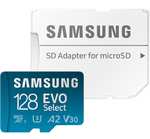 Samsung EVO Select microSD Speicherkarte (MB-ME128KA/EU), 128 GB, UHS-I U3, Full HD, 130MB/s lesen, inkl.SD-Adapter, gratis Lieferung