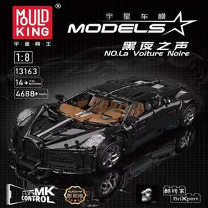 MOULD KING Bugatti The Black Car/ La Voiture Noire (13163) für 148,46 Euro / 4.688 Klemmbausteine / 8 Motoren [Barweer]