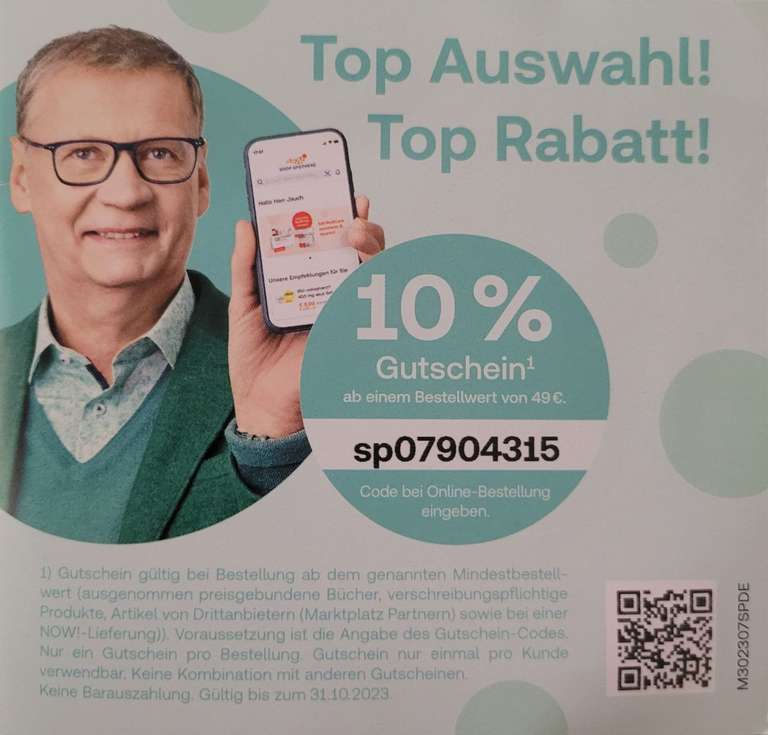 10% Rabatt ab 49€ bei Shop-Apotheke (personalisiert)
