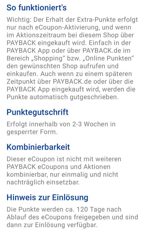 XXXLutz 10Fach Payback Punkte auf den Online Einkauf über Payback bis 20.08 eventuell personalisiert