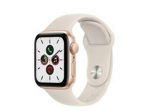 Apple Watch SE 40 mm, Aluminium gold, Sportarmband polarstern, GPS Smartwatch