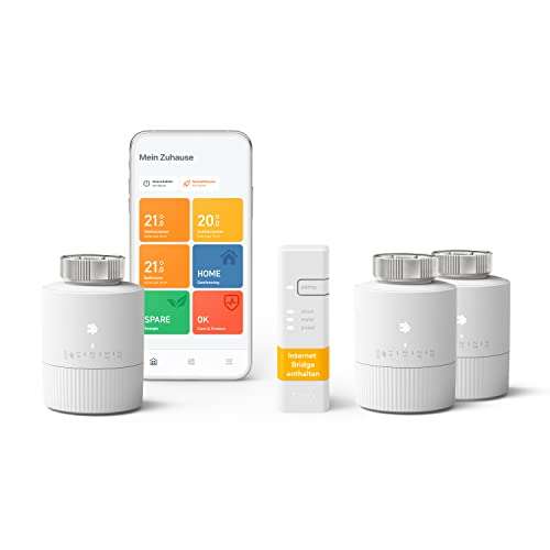 tado° BASIC smartes Heizkörperthermostat – Wifi Starter Kit V3+, inkl. 3 x Thermostat für Heizung – digitale Heizungssteuerung per App