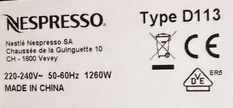 Nespresso Citiz D113 gratis beim Kauf von 35 Stangen Nespresso original Kapseln