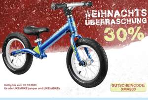 30% Gutschein auf Kokua LIKEaBIKE Jumper Laufräder und verschiedene LIKEtoBIKE Fahrräder