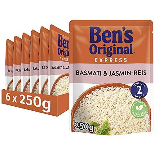 (PRIME) Ben's Original Express-Reis Basmati & Jasmin Reis, 6 Packungen (6 x 250g)