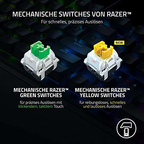 Razer BlackWidow V3 (Green Switch) - Gaming Tastatur mit mechanischen Schaltern Taktil & klickend @amazon