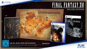 Final Fantasy XVI Deluxe Edition (Playstation 5) | inkl. Stoff-Weltkarte von Valisthea & Spezielles Clive Rosfield SteelBook