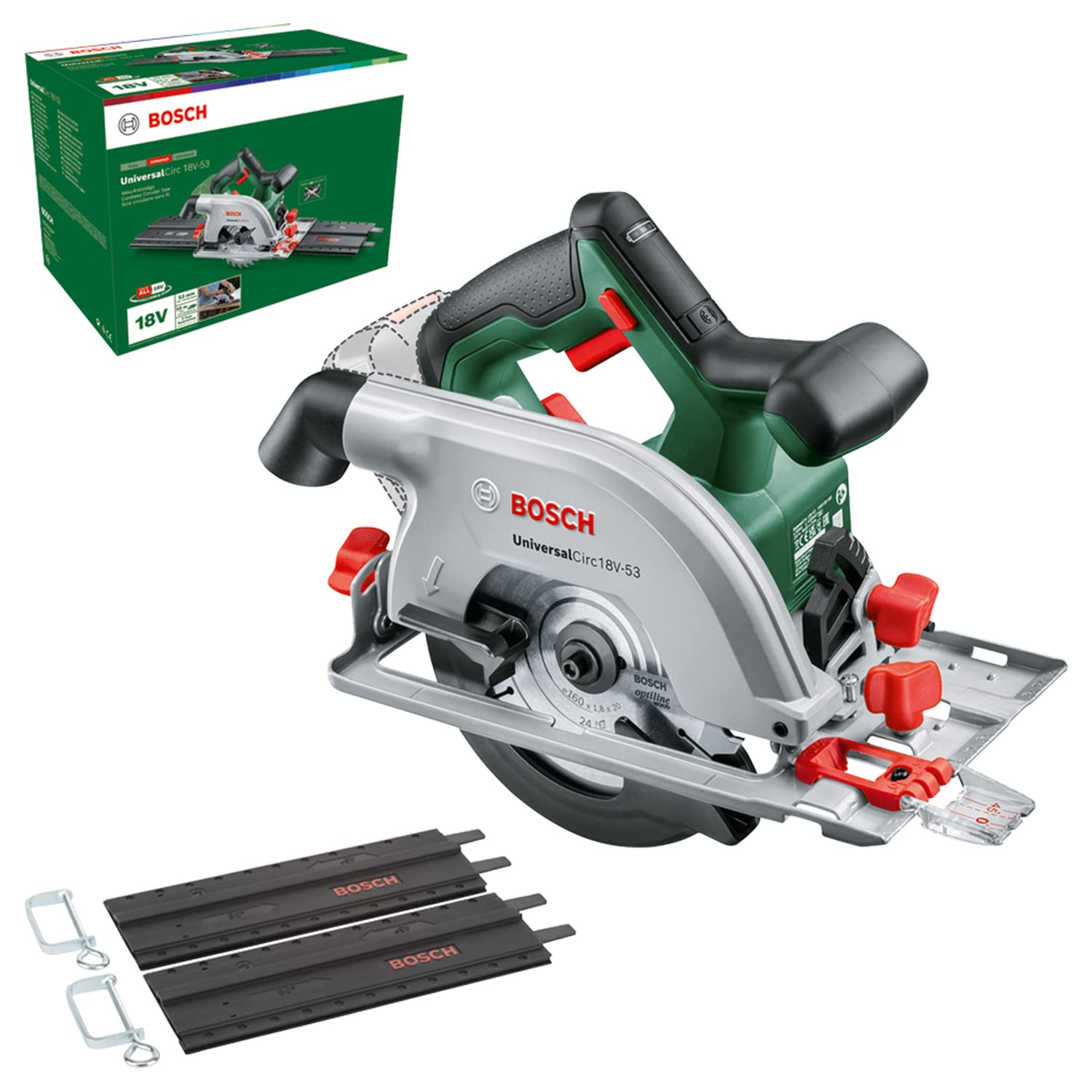 Bosch DIY (grün) Kreissäge mit Führungsschiene