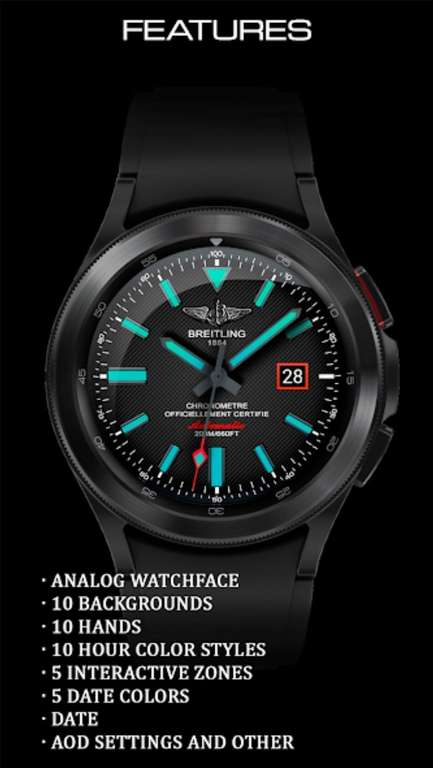 (Google Play Store) 5 Watchfaces von "D Brand" (WearOS Watchface, analog, hybrid)