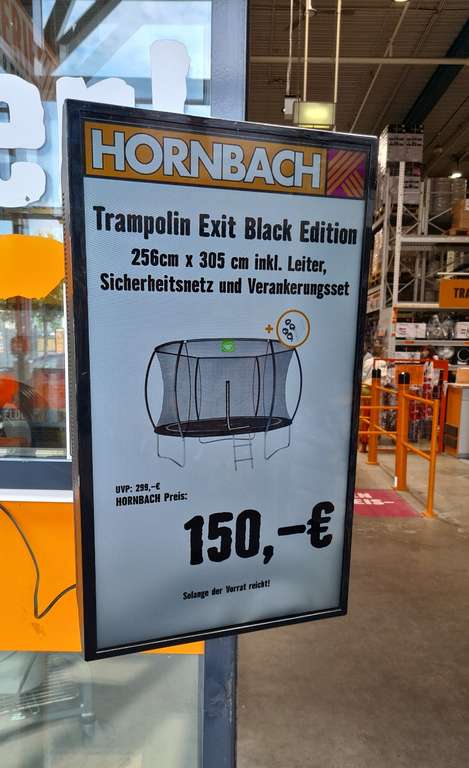 150.-€ - Exit Trampolin Black Edition- Hornbach Garbsen