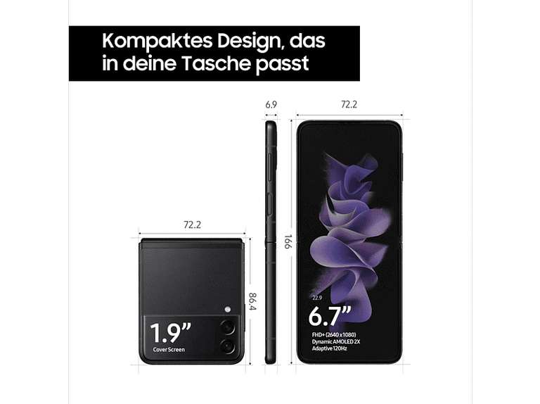 SAMSUNG Galaxy Z Flip3 5G NE 128 GB Phantom Black