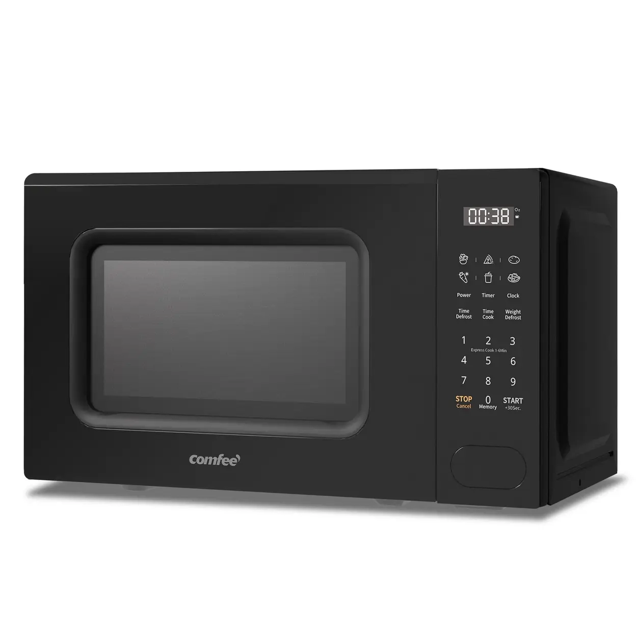 COMFEE - CM-E202CC(BK) Digitale Mikrowelle | 700 W | 20 L | 6 voreingestellte Kochprogramme | 11 Leistungsstufen | Schwarz