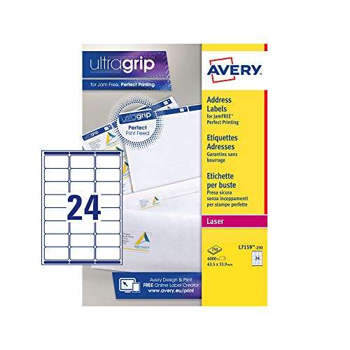 [Prime Spar-Abo] Avery Etiketten L7159-250 24x250 Blatt